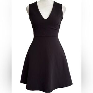 Zara Women’s V-Neck Cut Out Black Mini Dress